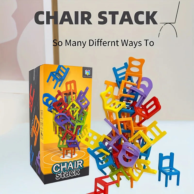 Chair Stacking Game UK – Kids Balance Puzzle Party Game