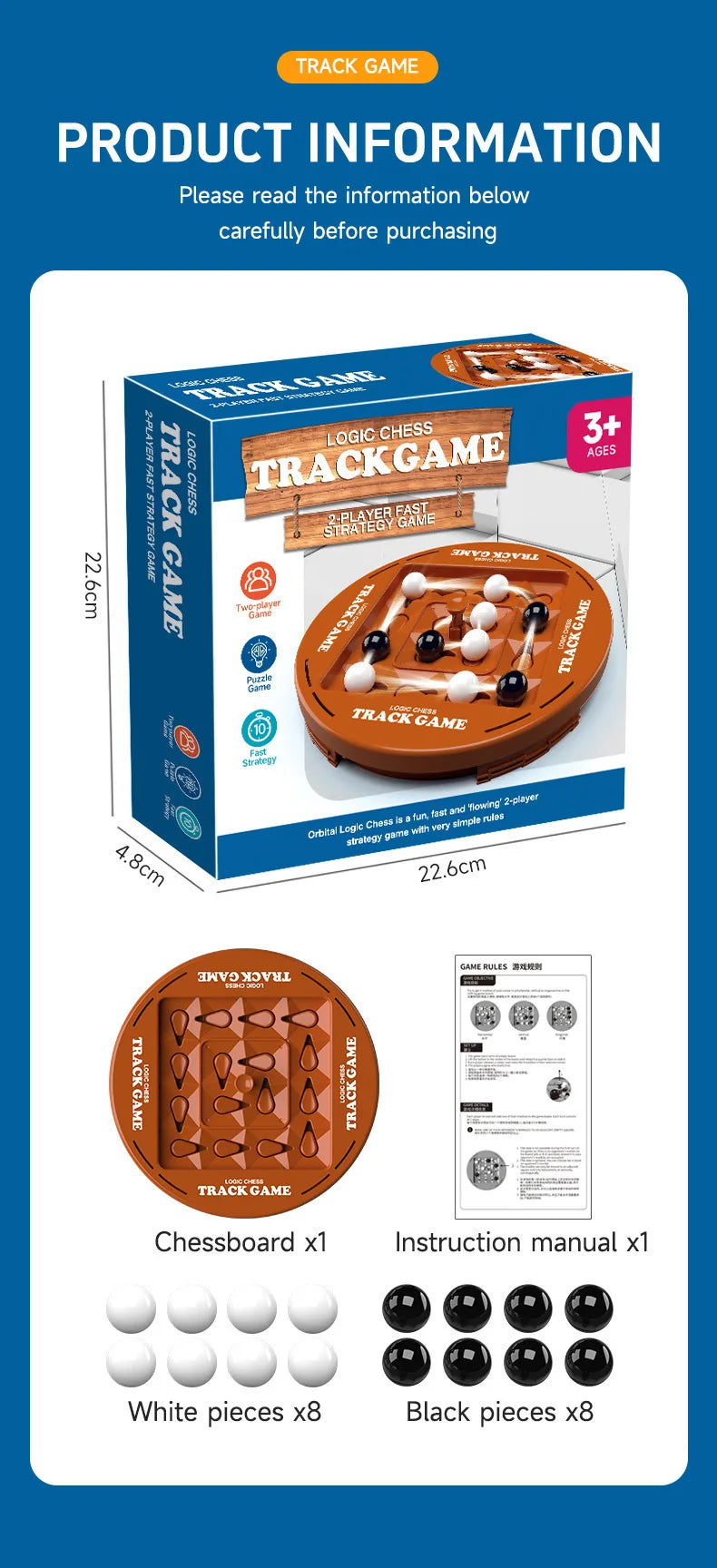 Orbital Logic Chess Game UK – Strategy Track Board Game